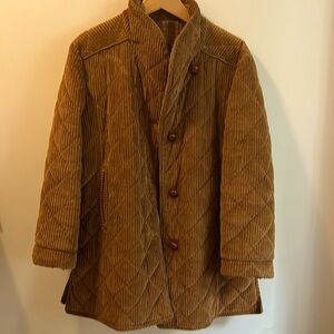 Vintage corduroy wool lined coat